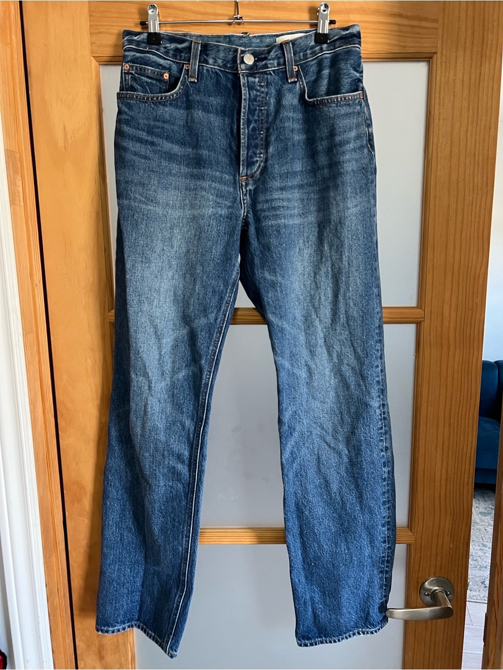 Aritzia Denim Forum Button Up Closure Blue Jeans